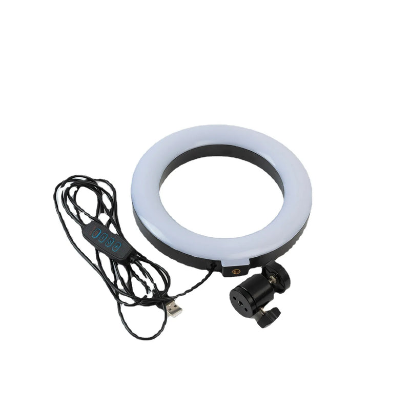 Ring light com tripé de mesa led 6 polegadas profissional